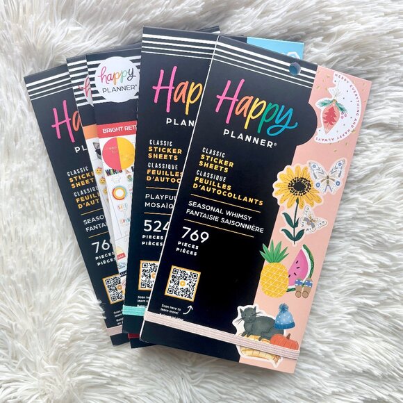NWT Happy Planner (5) Sticker Books Bundle Seasonal Holiday Tile Emojis Budget - Picture 11 of 11